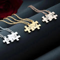 Personalized 2-4 Puzzle Initial Pendants Engraveable Necklace - Abrahamallen