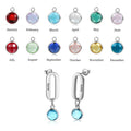 Personalized Dropping Name and Birthstone Earrings - Abrahamallen