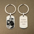 Personalized Engraved Photo and Message Keychain - Abrahamallen