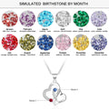 Customized Engraveable Name and Birthstone Pendant Necklace - Abrahamallen