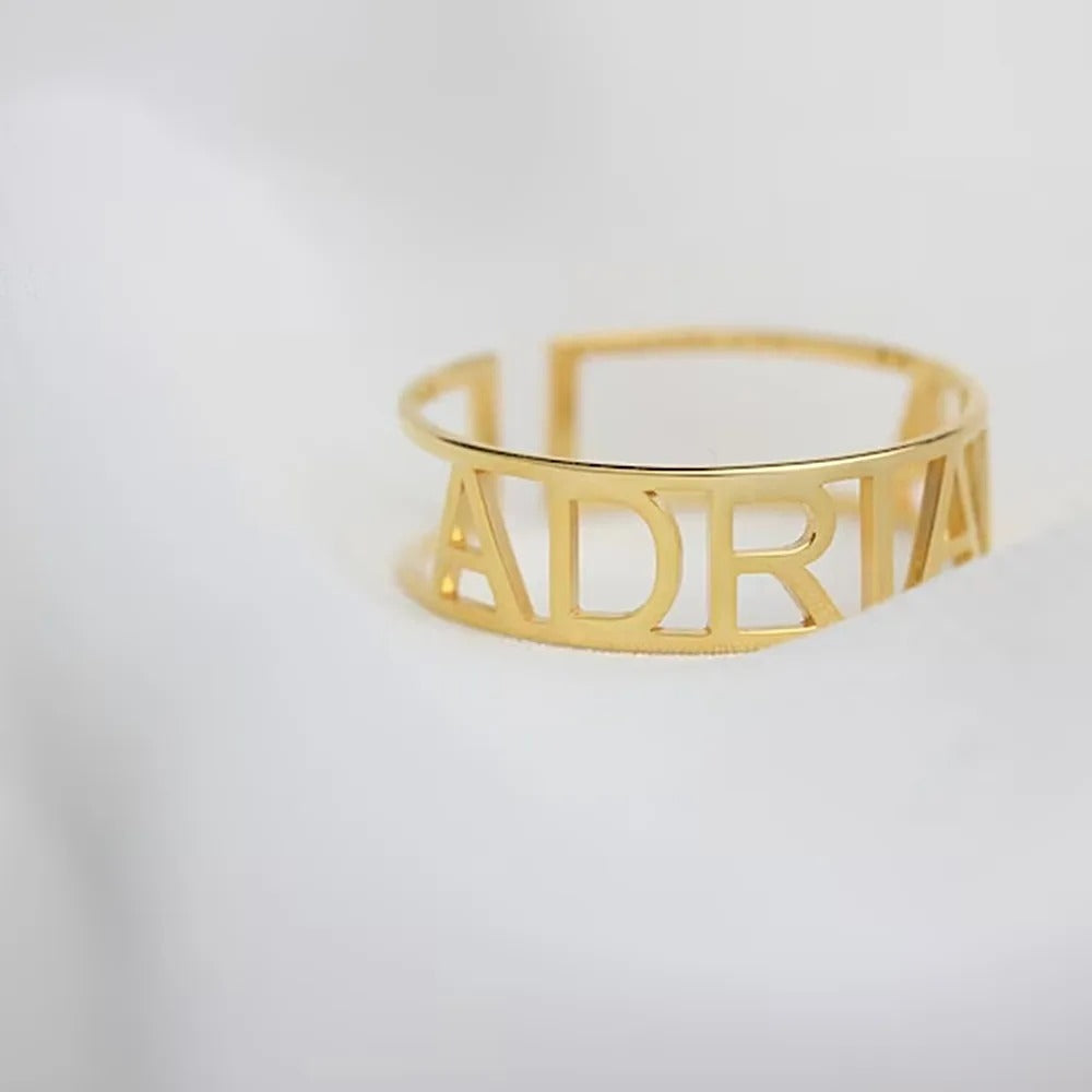 Personalized Name Adjustable Ring - Abrahamallen