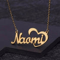 Personalized Name Heart Pendant Necklace - Abrahamallen