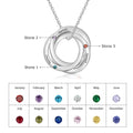 Customized Engraveable 3-4 Name Interwined Pendant Necklace - Abrahamallen