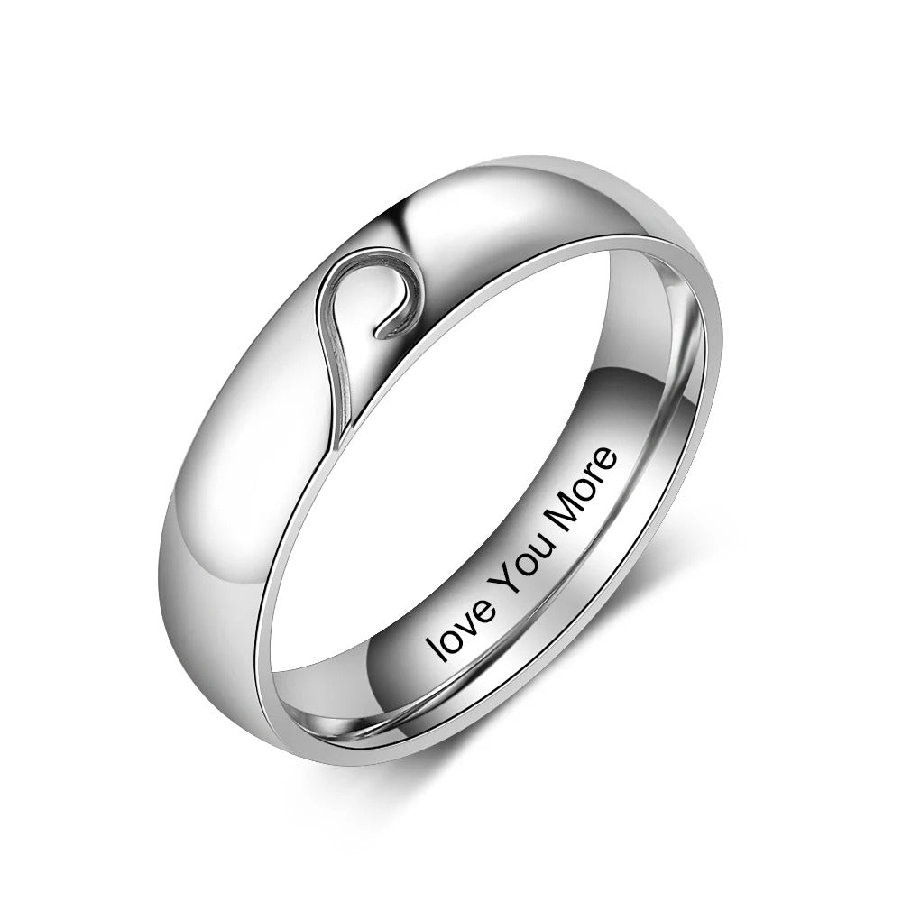 Personalized Inscription Couple's Rings - Abrahamallen