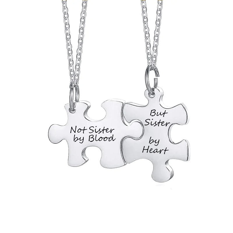 Personalized 2-5 Puzzle Family Pendants Engraveable Necklace - Abrahamallen