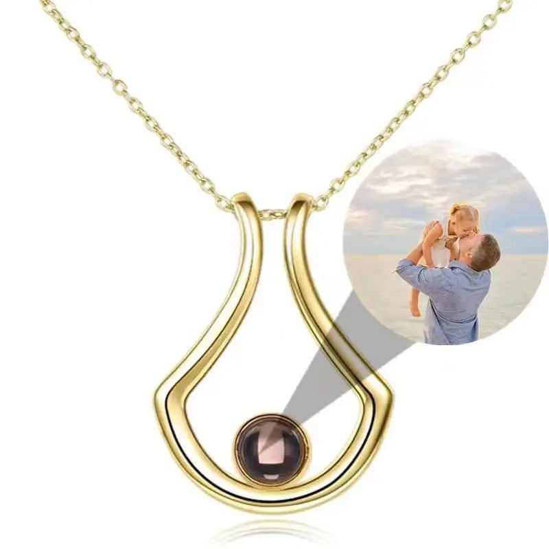 Projection Personalized Photo Pendant Necklace - Abrahamallen