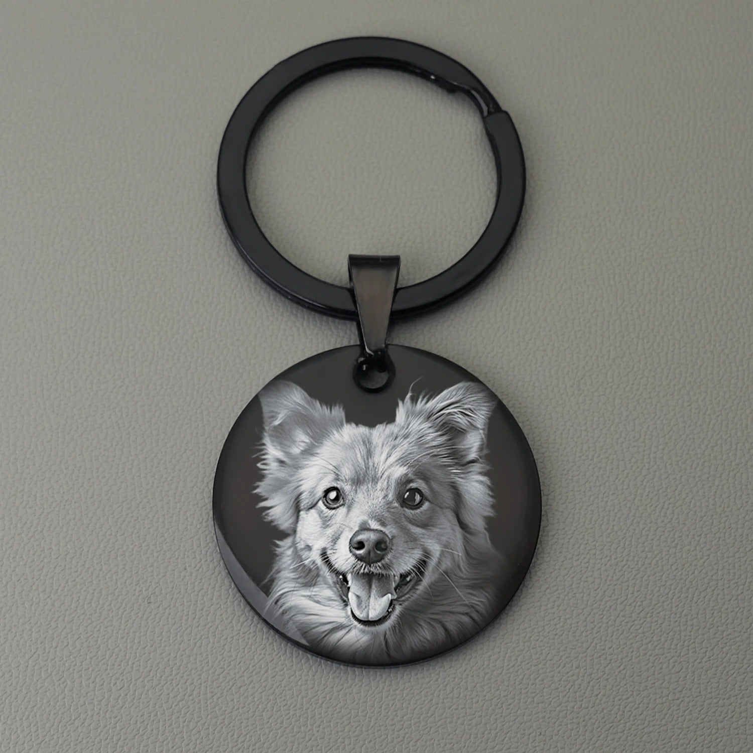 Personalized Engraved Photo Keychain - Abrahamallen