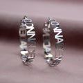 Personalized Large Hoop Name Earrings - Abrahamallen