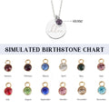 Customized Birthstone Pendant Initials Necklace - Abrahamallen