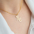 Personalized Couple's Initials Pendant Necklace - Abrahamallen