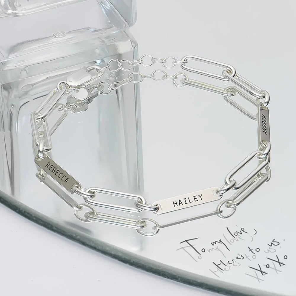 Personalized Engraveable Chain Bracelet - Abrahamallen