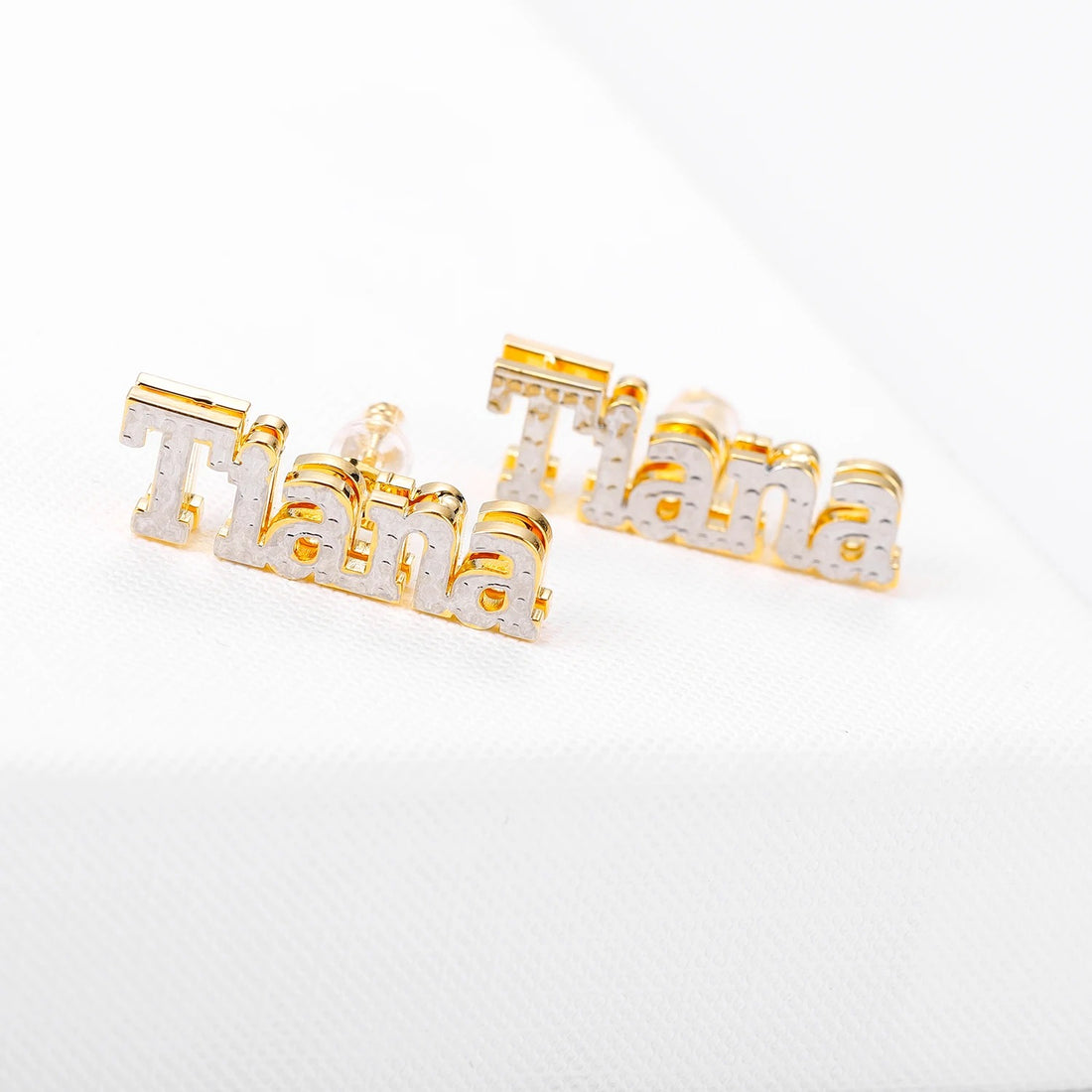 Personalized Minimalist Double-Plated Stud Earrings - Abrahamallen