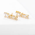 Personalized Minimalist Double-Plated Stud Earrings - Abrahamallen