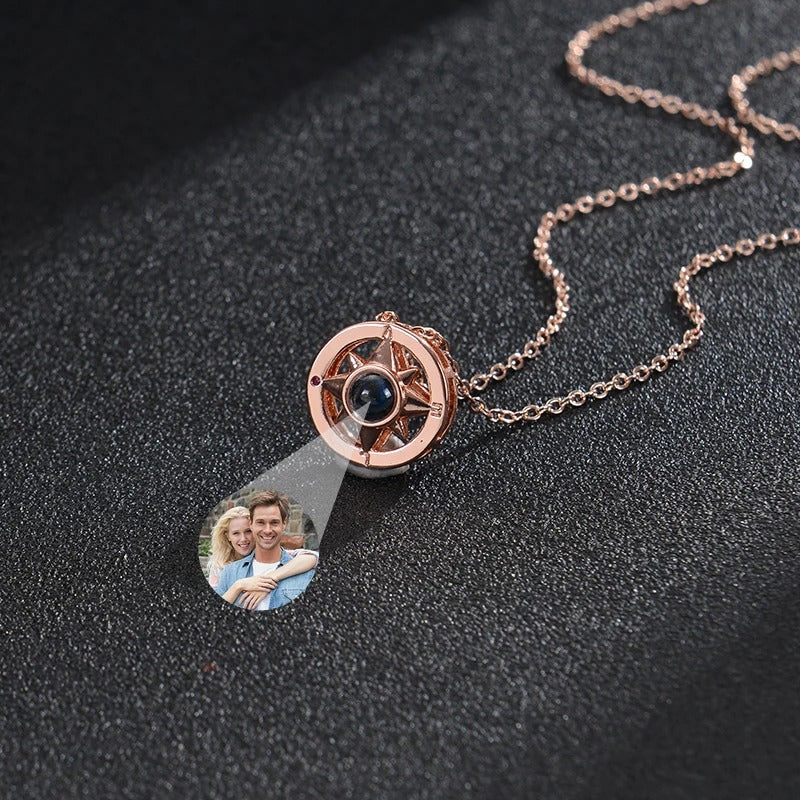 Projection Personalized Photo Pendant Necklace - Abrahamallen