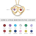 Birthstone Customized Engraveable Name Pendant Necklace - Abrahamallen