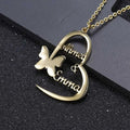 Customised Double Name Couple's Butterfly Pendant Necklace - Abrahamallen