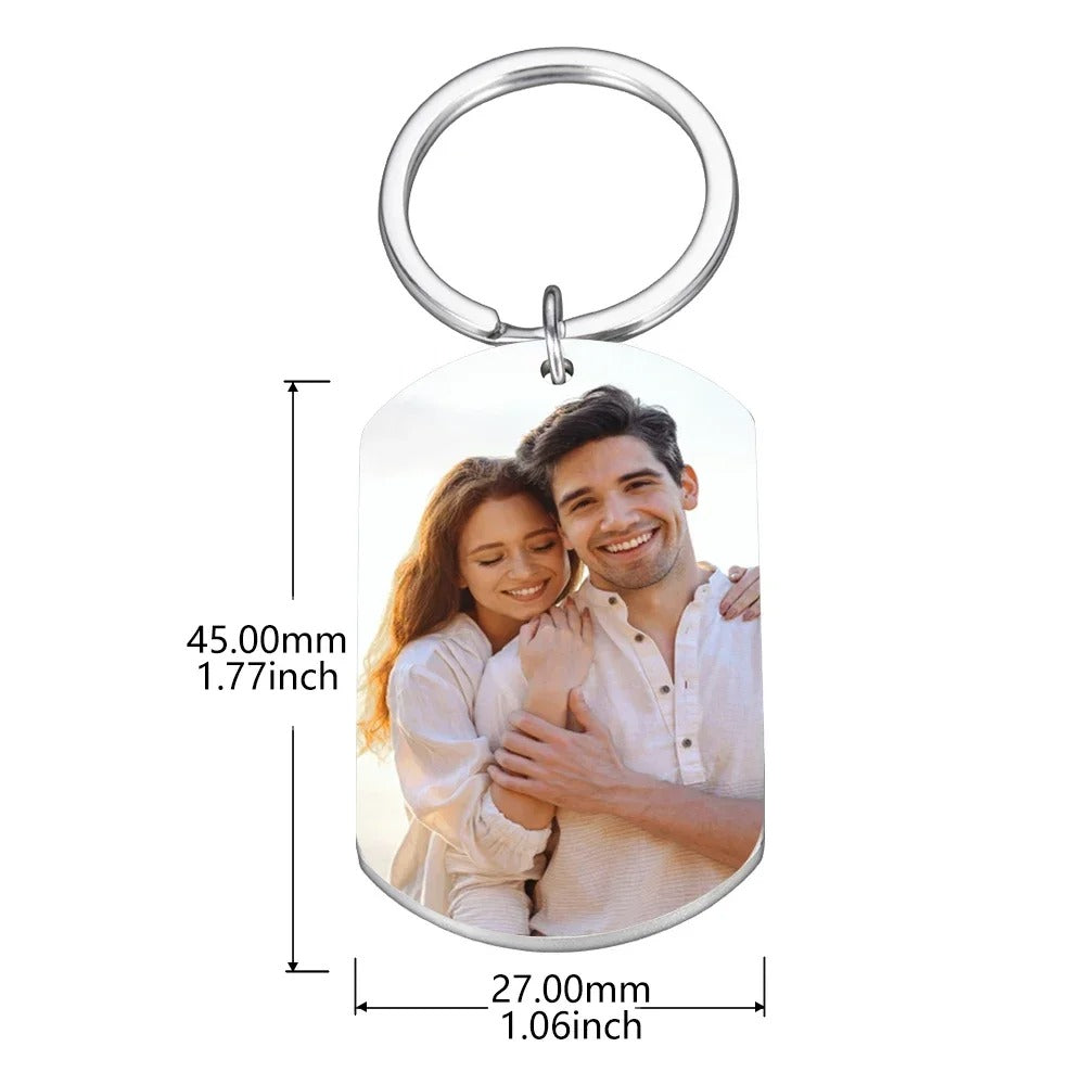 Personalized Photo Inscription and Message Keychains - Abrahamallen