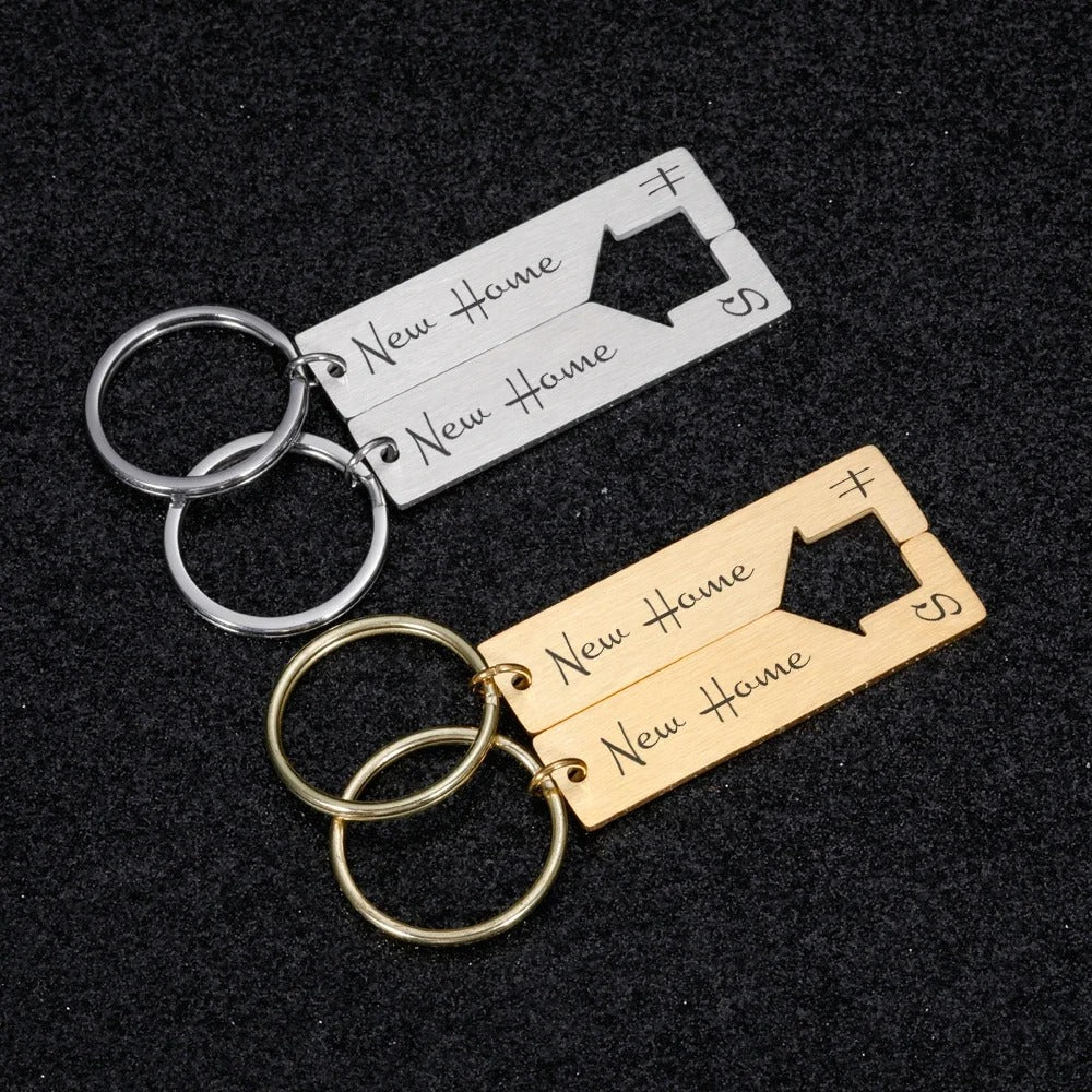 Personalized Couple's Engraved Initial's Keychains - Abrahamallen