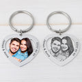 Personalized Hollowed Photo Heart Keychain - Abrahamallen