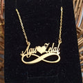 Customized Couple's 2 Name Pendant Necklaces - Abrahamallen