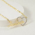 Personalized Name Heart Pendant Necklace - Abrahamallen