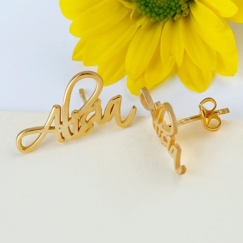 Personalized Name Earrings - Abrahamallen