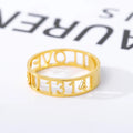 Personalized Engraved Inlay Couple's Rings - Abrahamallen