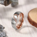 Personalized Inscription Matt-Finish Couple's Rings - Abrahamallen