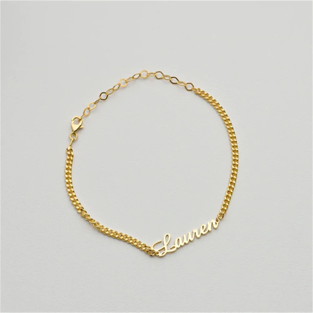 Personalized Name Chain Bracelet - Abrahamallen