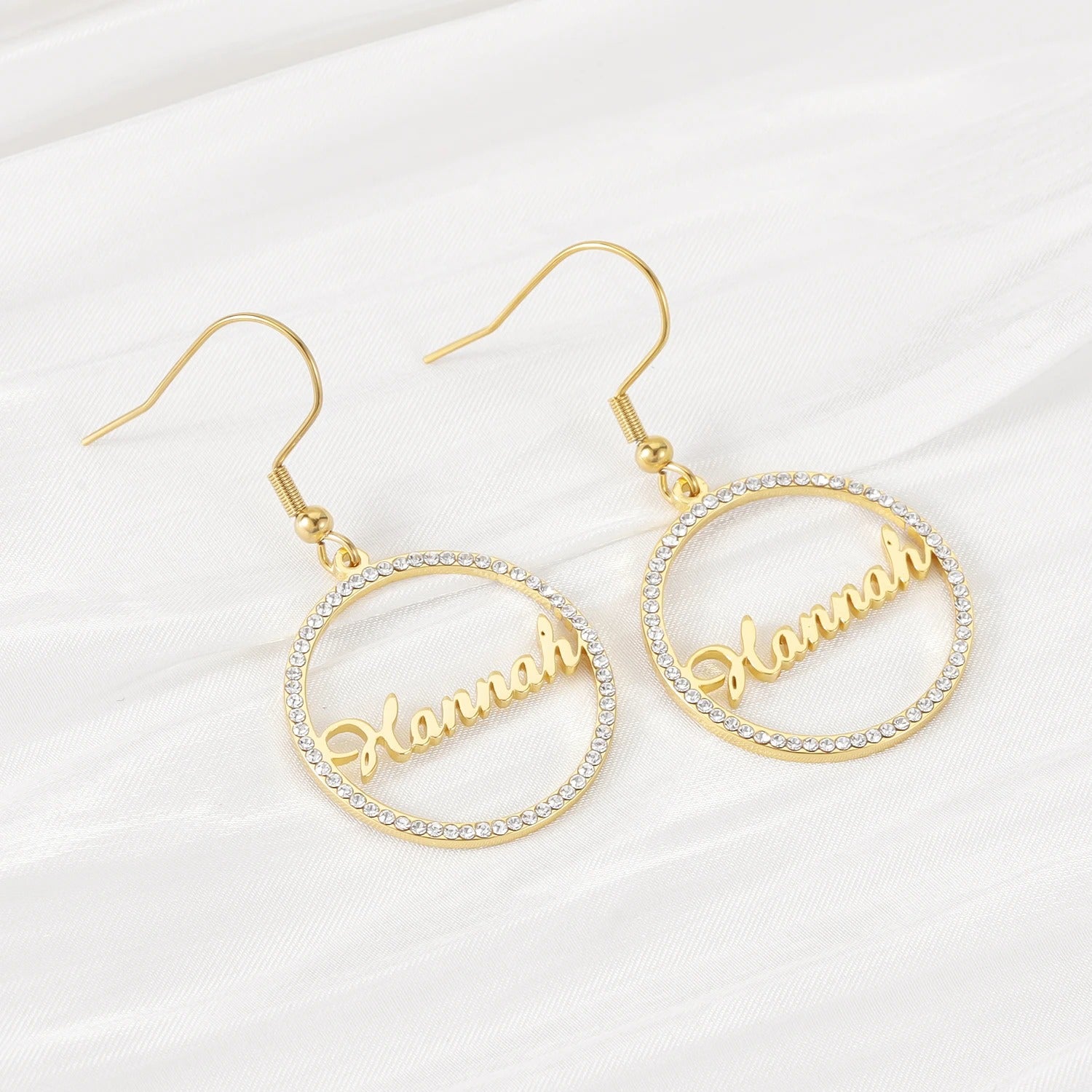 Personalized Name Hoop Earrings - Abrahamallen