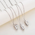 Cremation Urn Cylinder Vial Initial Keepsake Necklace - Abrahamallen