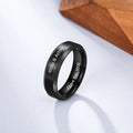 Personalized Inscription Couple's Black Rings - Abrahamallen