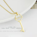 Personalized Name Key Pendant Necklace - Abrahamallen