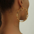 Personalized Large Hoop Name Earrings - Abrahamallen