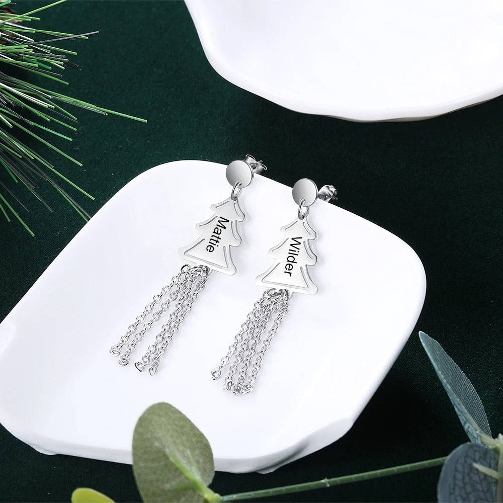 Personalized Tassel Name Earrings - Abrahamallen