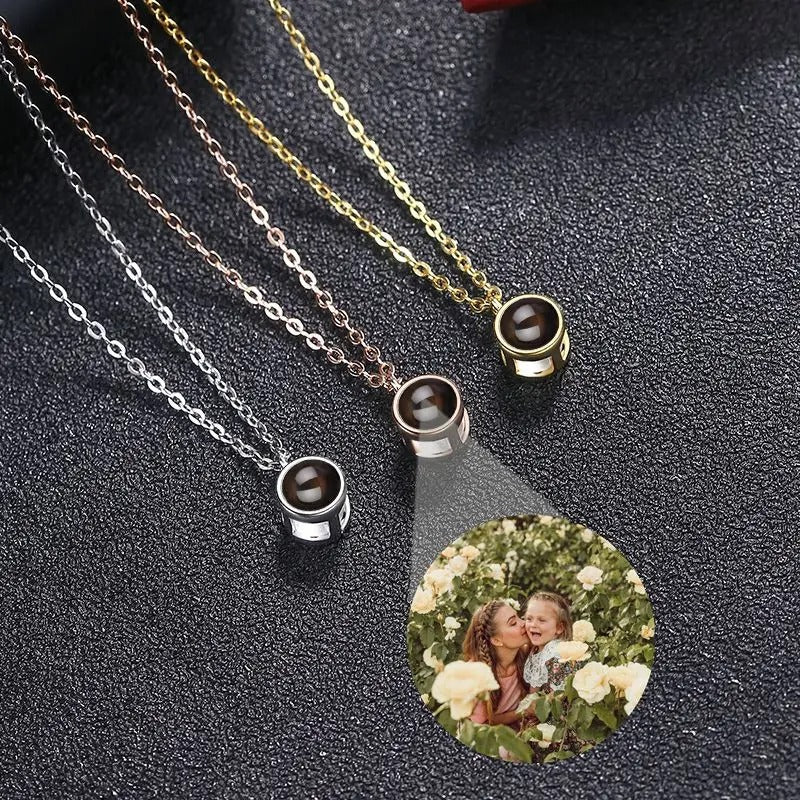 Projection Personalized Dainty Photo Pendant Necklace - Abrahamallen