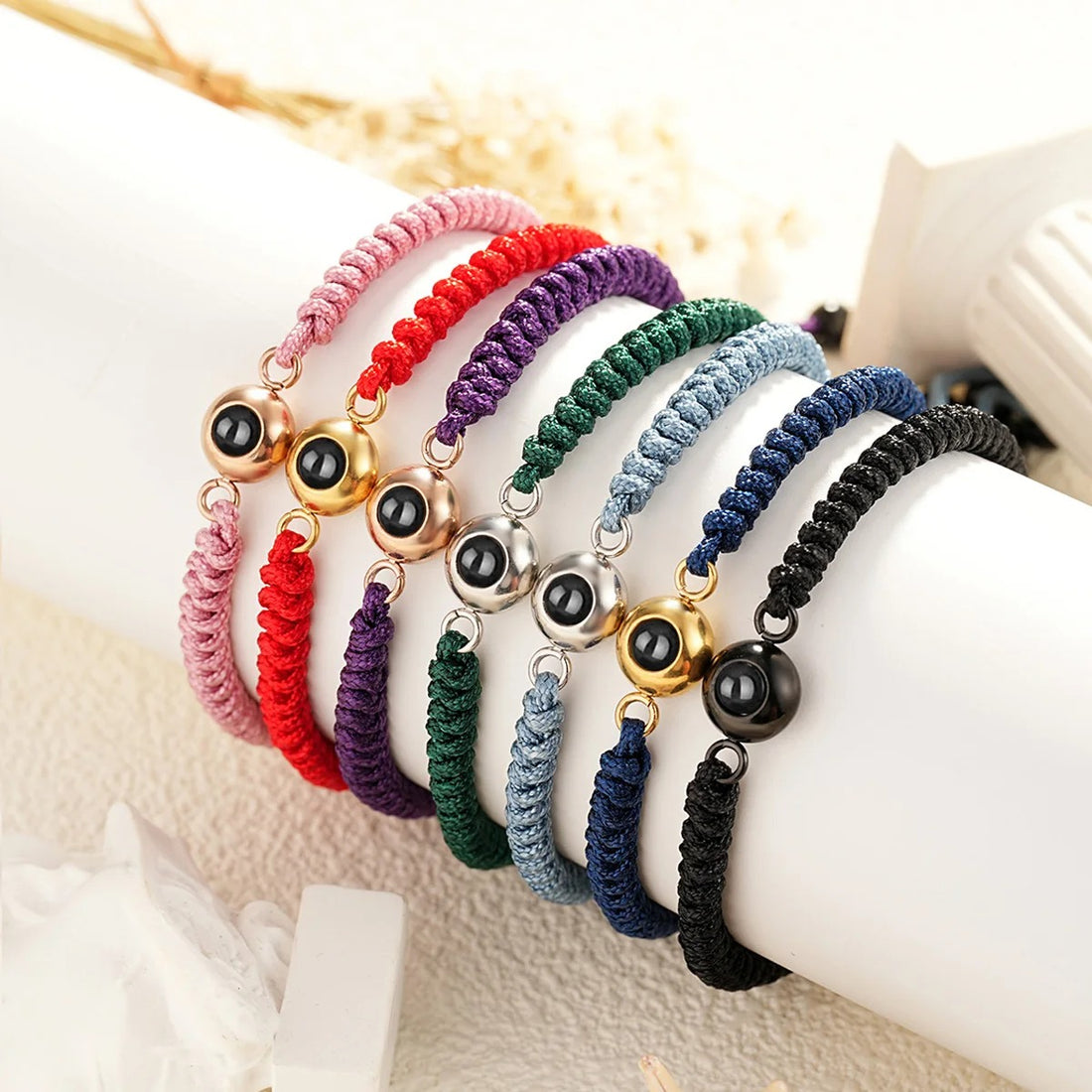 Customized Photo Projection Threaded Bracelet - Abrahamallen