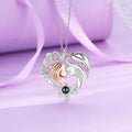 Projection Mother and Daughter Photo Heart Pendant Necklace - Abrahamallen