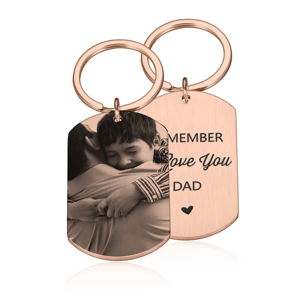 Personalized Daddy's Message Keychain - Abrahamallen