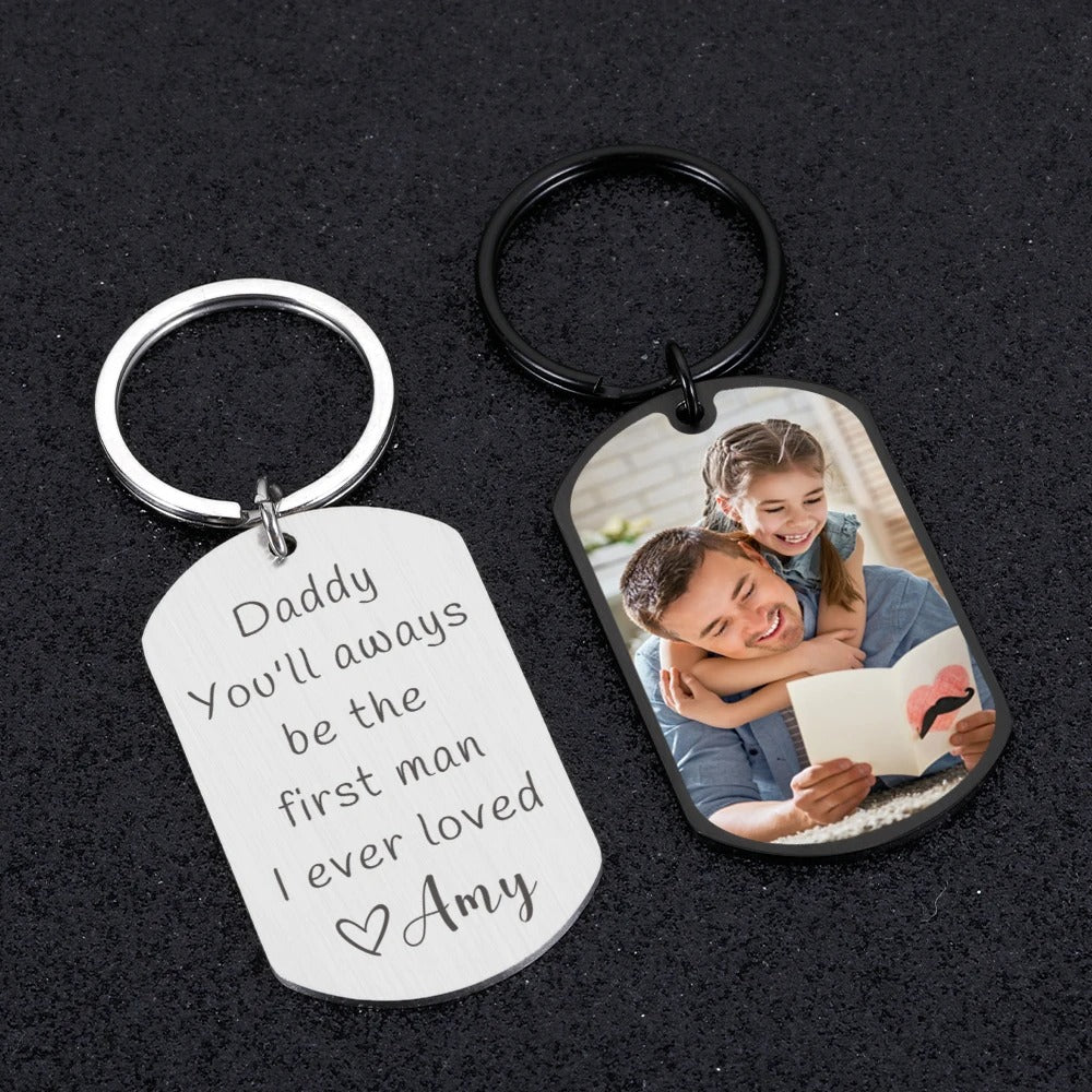 Personalized Message and Daddy KeyRing - Abrahamallen