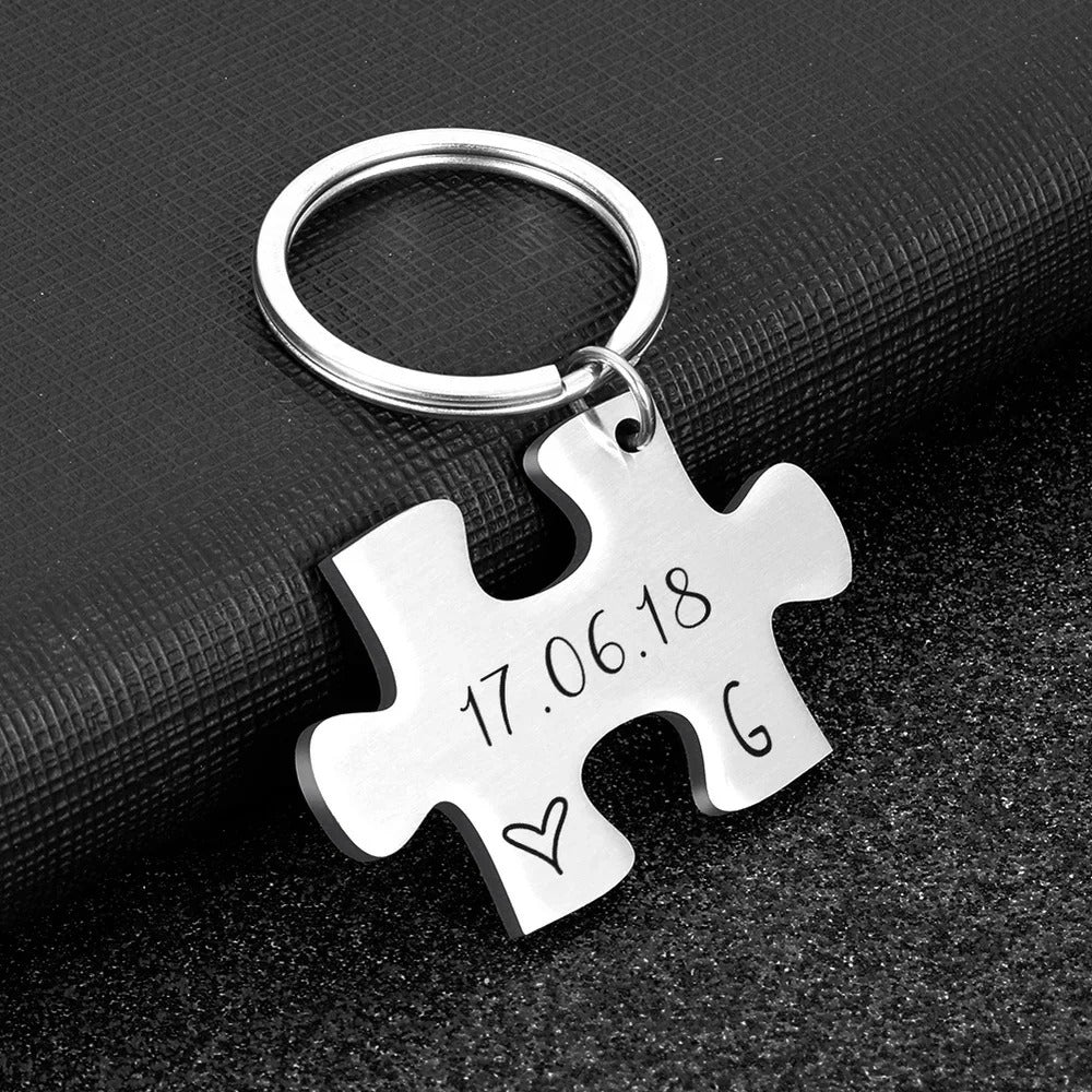 Personalized Couple's Engraved Anniversary's Keychains - Abrahamallen