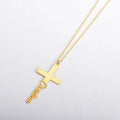 Personalised Cross Name Pendant Necklace - Abrahamallen