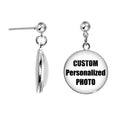 Personalized Photo Glass Dome Earrings - Abrahamallen