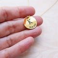 Personalized Initials and Dates Pendant Necklace - Abrahamallen