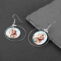 Personalized Round Shaped Hoop Earrings - Abrahamallen