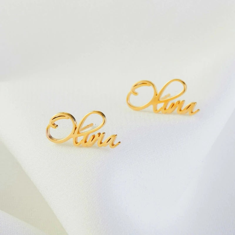 Personalized Name Earrings - Abrahamallen