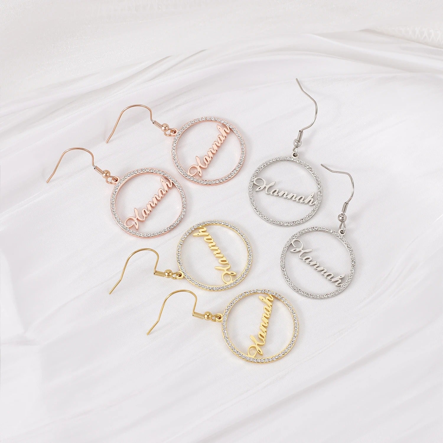 Personalized Name Hoop Earrings - Abrahamallen