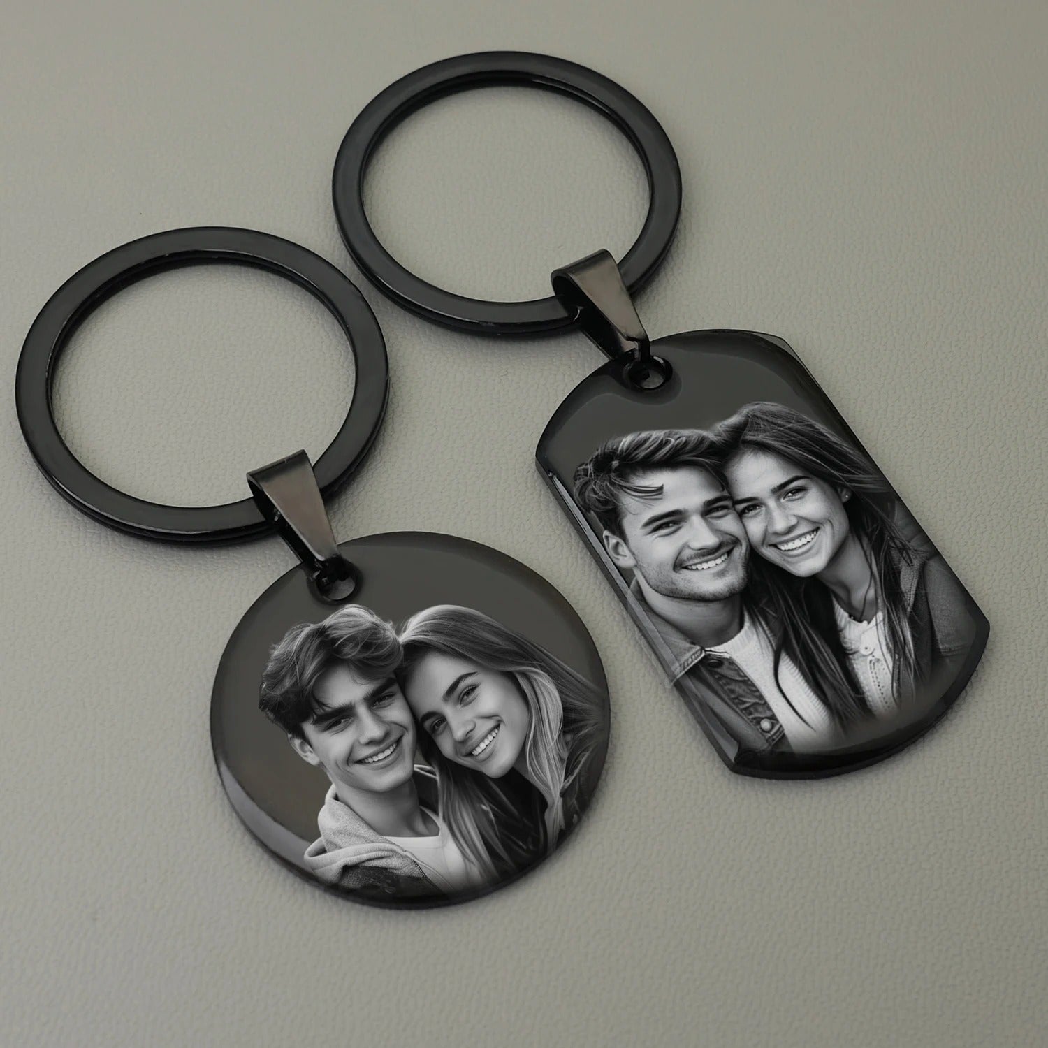 Personalized Engraved Photo Keychain - Abrahamallen