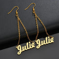 Personalized Dangling Name Earrings - Abrahamallen