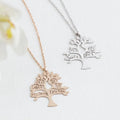 Personalized Tree of Life 1-6 Multiple Letters and Name Pendant Necklace - Abrahamallen